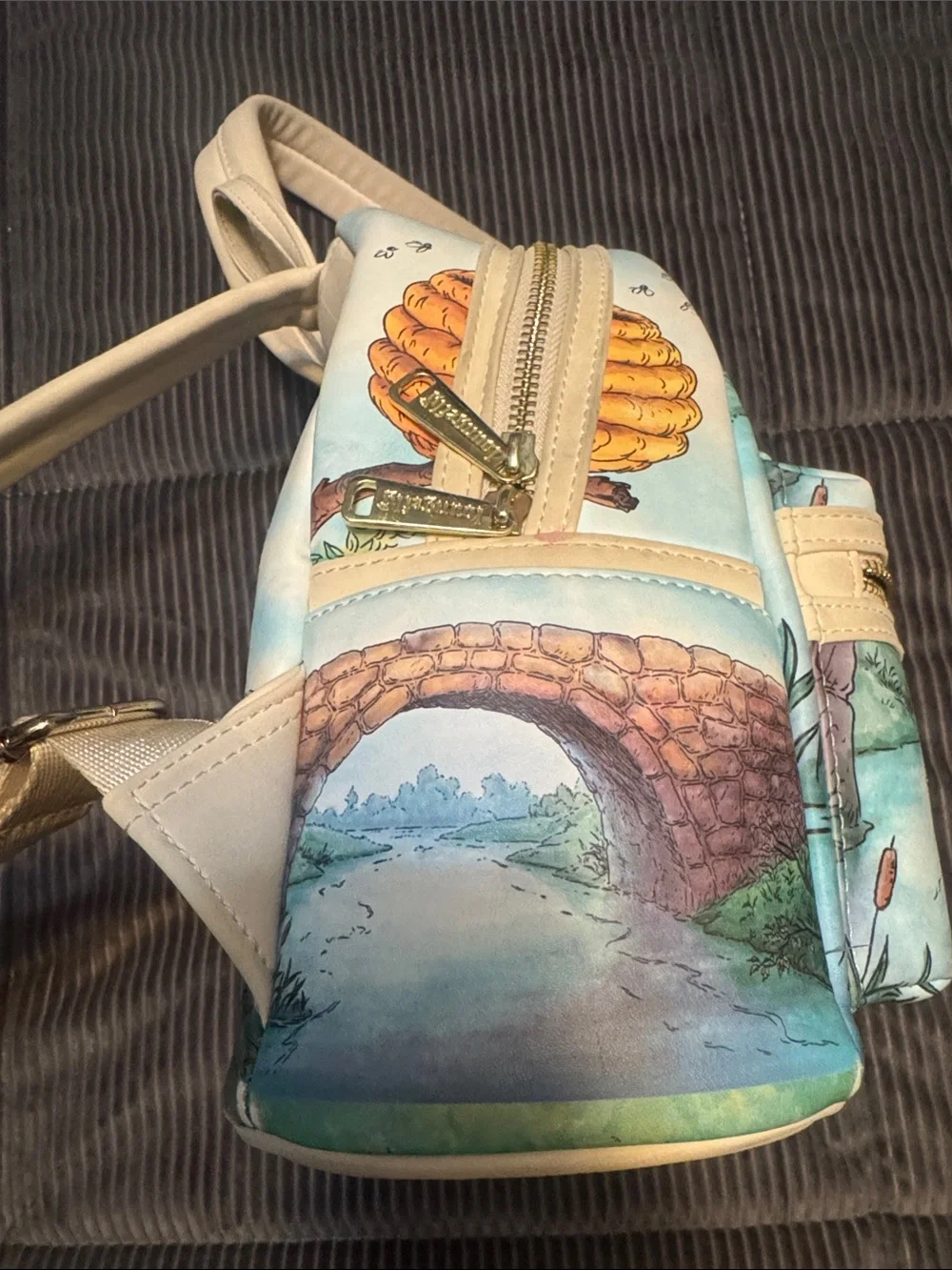 Loungefly Winnie the Pooh Mini Backpack - Light Blue, Beige, Red